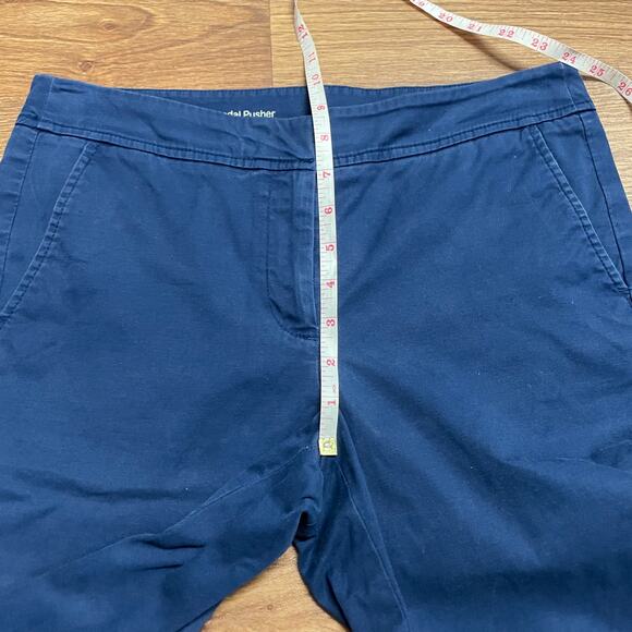 Talbots Solid Navy Blue Pedal Pusher Shorts Size 6P Small Petite Stretch Capris - Picture 7 of 8